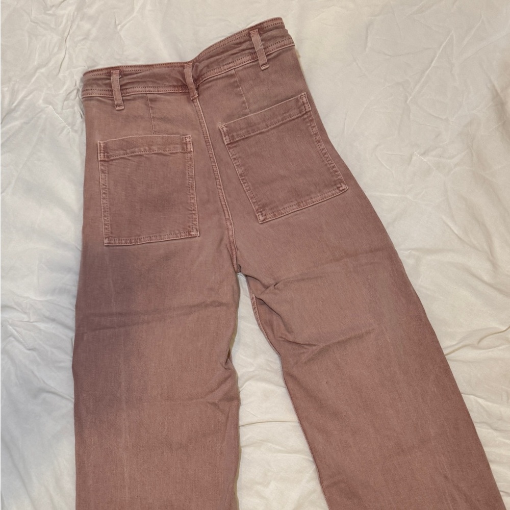 Zara Dusty Pink High Waisted Jeans Size 2 - Picture 12 of 16